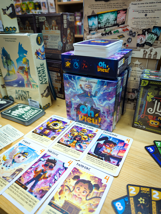 Oh Mon Dieu, le jeu de société : de l’idée à la boîte en boutique